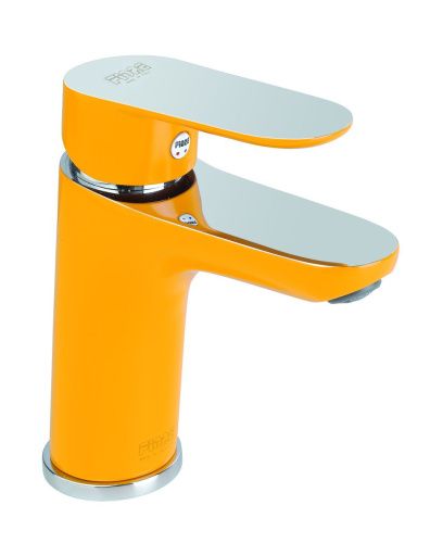 Смеситель Fiore 81YX8123 на раковину хром/желтый - фото 2