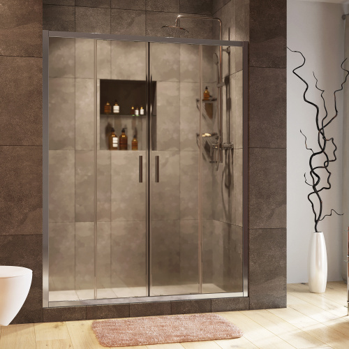 Душевая дверь WasserKRAFT Lippe 45S 45S08 150x190 стекло прозрачное 6 мм - фото 2