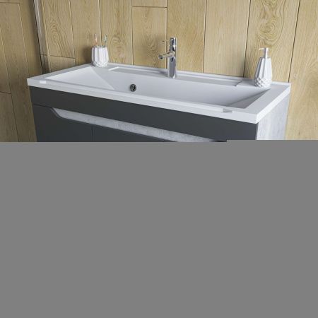 Тумба под раковину Stella Polar Абигель SP-00001126 90х40 напольная цвет серый