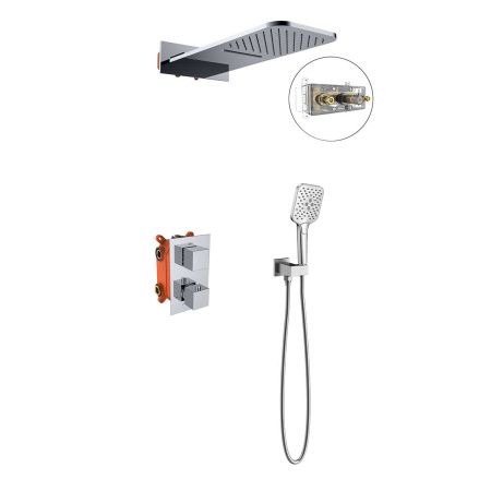 Душевая система Vincea VSFW-103TCH встраиваемая в стену цвет хром с термостатом