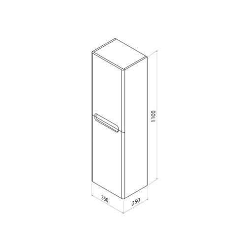 Шкаф-пенал IDDIS Edifice EDI35W0i97 35х25х110 подвесной цвет белый - фото 4
