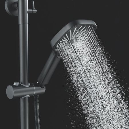 Душевая стойка Shevanik S6236H настенная цвет черный