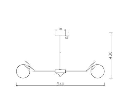 Люстра на штанге Freya Moonrock FR5173PL-08BS