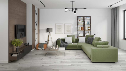 Кварцвиниловая плитка Damy Floor FAMILY LVT T7020-2-LVT Дуб Классический Серый толщина 0.25 см 43 класс 1227х187 - фото 5