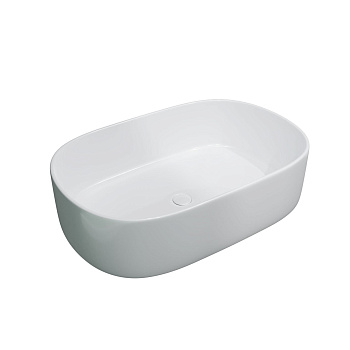 Раковина из санфаянса CHARUS TORRE BIANCA 700-024W 56х37 накладная цвет белый без отверстий под смеситель