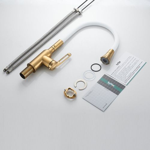 Смеситель для кухни Raffine F303G-1 на мойку золотой сатин - фото 4