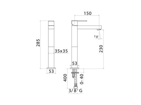 Смеситель для раковины Mamoli Feel 4846S140D10K на столешницу черный