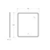 Зеркало с подсветкой Cezares DUET CZR-SPC-DUET-700-800-LED-TCH 70х80 подвесное