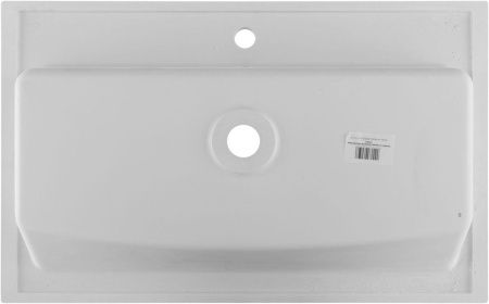 Раковина из искусственного камня Aquanet Электра 00326512 80х50 полувстраиваемая цвет белый 1 отверстие под смеситель