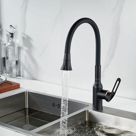 Смеситель для кухни Raffine F303H-3 на мойку черный