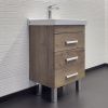Тумба с раковиной Comforty Никосия 00-00018024CF 50х40 напольная цвет коричневый