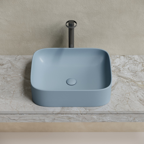 Раковина Ceramica Nova ELEMENT 51 см CN6052MHL накладная цвет серо-голубой матовый - фото 2