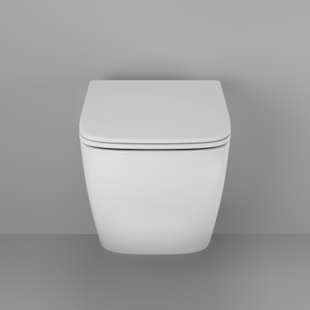 Унитаз подвесной Grossman Thin Rim GR-5603S белый с сиденьем микролифт безободковый каскадный смыв