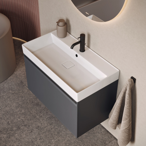 Тумба под раковину Aqwella Pure PUR0108GRM 79,2x46,4x44,3 подвесная - фото 4