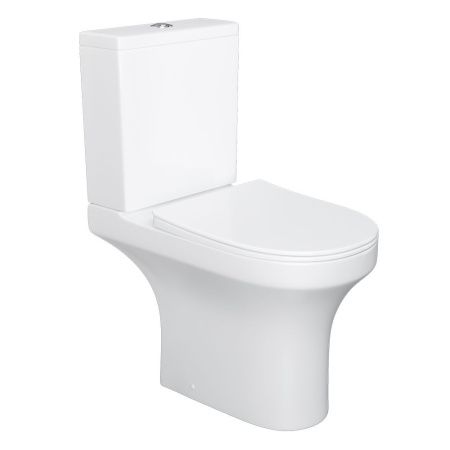 Унитаз напольный с бачком Damixa Skyline DX35C8600SC белый с сиденьем микролифт безободковый каскадный смыв