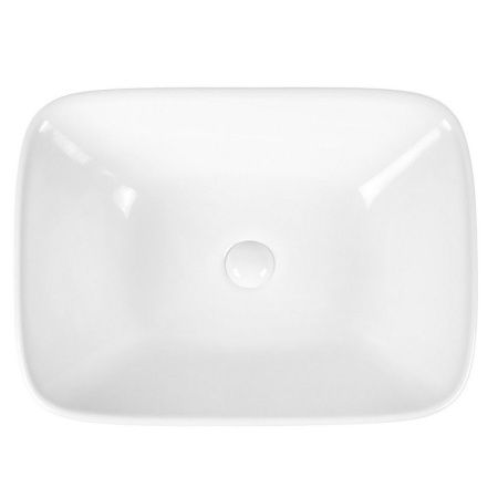 Раковина из сантехнического фарфора Bond Cube S63-500 50х40 накладная цвет белый без отверстий под смеситель
