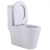 Унитаз напольный с бачком CeramaLux TR2178MN белый с сиденьем микролифт безободковый смыв торнадо