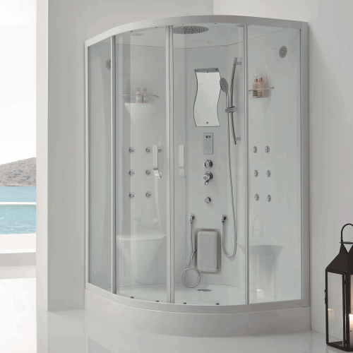 Душевая кабина SSWW WU108A 120х120 четверть круга с крышей - фото 2