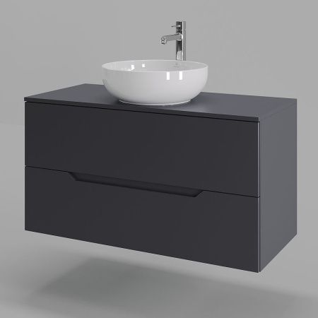 Тумба с раковиной Orange Line Li-100TugMDF+B07-420W 100х50 цвет серый