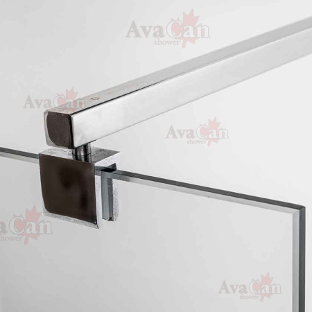 Душевая перегородка AvaCan LC120MT 120х200 стекло матовое с рисунком профиль хром глянцевый