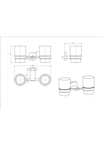 Стакан CeramaLux LOFT 53903 - фото 2