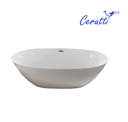 Ванна акриловая Cerutti SPA CT10516 170х80 отдельностоящая овальная с ножками