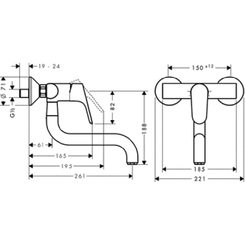 Смеситель для кухни Hansgrohe Focus 31825000 на мойку хром - фото 2