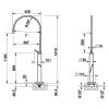 Смеситель Gessi Goccia 33628#147 напольный хром