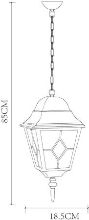Уличный подвесной светильник Arte Lamp BERLIN (БЕРЛИН) A1015SO-1BN