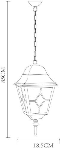 Уличный подвесной светильник Arte Lamp BERLIN (БЕРЛИН) A1015SO-1BN - фото 4