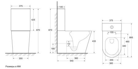 Унитаз напольный Art&Max Tito AM6088CPRVTSC белый с сиденьем микролифт смыв торнадо