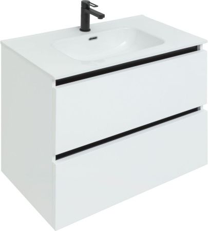 Раковина керамическая Allen Brau Glority 1.35008.20 90х50 полувстраиваемая цвет белый 1 отверстие под смеситель