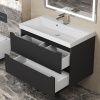 Тумба под раковину Uperwood Tanos 291020232 80х50 подвесная цвет черный