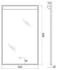 Зеркало с подсветкой BelBagno Uno SPC-UNO-500-800-TCH 50х80 подвесное