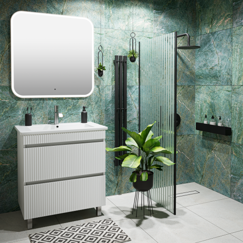 Тумба под раковину Runo Модена 00-00001453 70х50 напольная цвет белый - фото 4