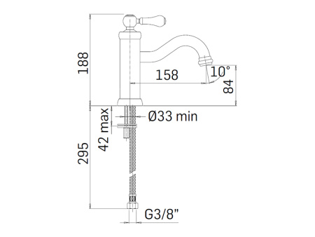 Смеситель для раковины Mamoli Country 429300000001 на столешницу хром