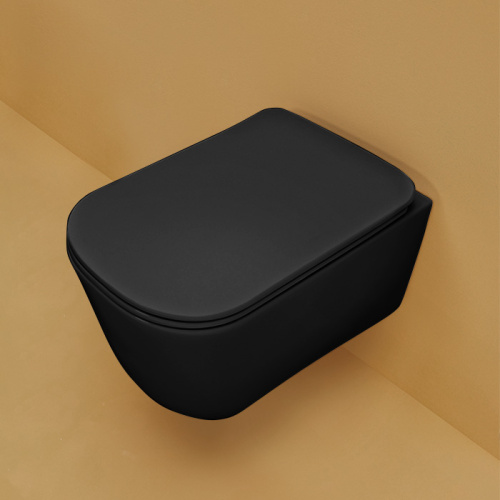 Чаша унитаза подвесная Kerasan Tribeca 511431 цвет черный матовый без сиденья безободковая душевой смыв