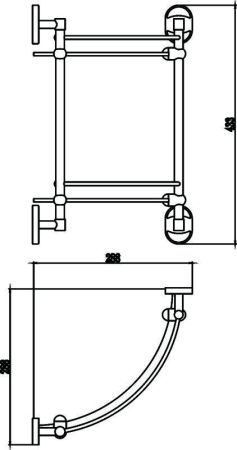 Полка в ванную комнату Savol S-007073-2
