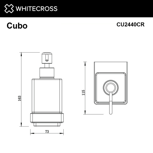 Дозатор Whitecross Cubo chrome CU2440CR - фото 2