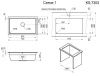 Кухонная мойка Granula Kitchen Space 7303U, АРКТИК 73х45 цвет арктик поверхность матовая
