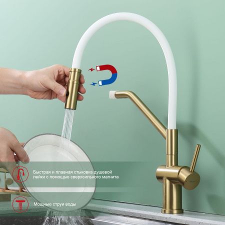 Смеситель для кухни Raglo R86 R86.41.03 на мойку золото