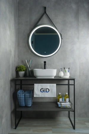 Раковина керамическая Gid Geométrico 51154 40х40 накладная цвет белый 1 отверстие под смеситель