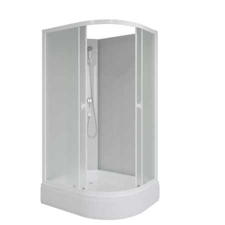 Душевая кабина Niagara Promo P100/80/26L/MT/BK 100х80 асимметричная без крыши ориентация левая