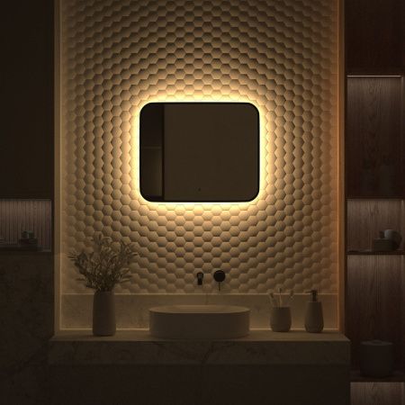 Зеркало с подсветкой Defesto AURA DF 2973RH 60х50 подвесное