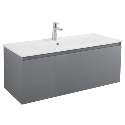 Тумба под раковину Art&Max Latina AM-Latina-1000-1C-SO-GM 101х46х44 подвесная цвет серый - фото 5