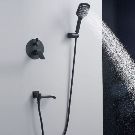 Душевая система Shevanik S4135H встраиваемая в стену цвет черный