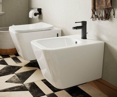 Унитаз подвесной Ceramica Nova METRIC CN3007 белый с сиденьем микролифт безободковый душевой смыв