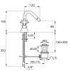 Смеситель Stella 130 CT 00204 CR00 на биде хром