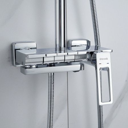 Душевая стойка Shevanik S6826 настенная цвет хром