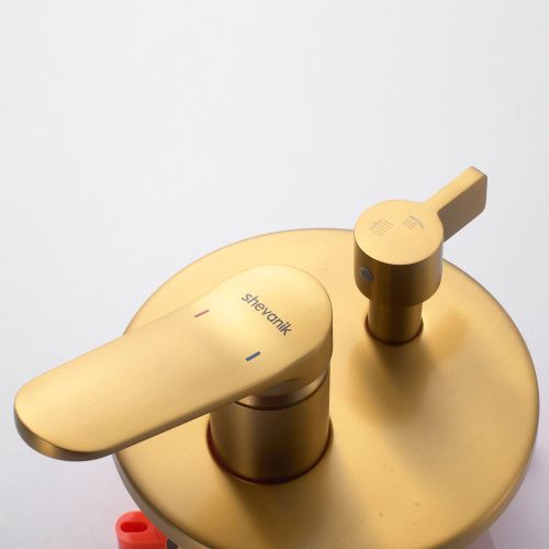 Душевая система Shevanik S4335G встраиваемая в стену цвет золотой сатин - фото 5